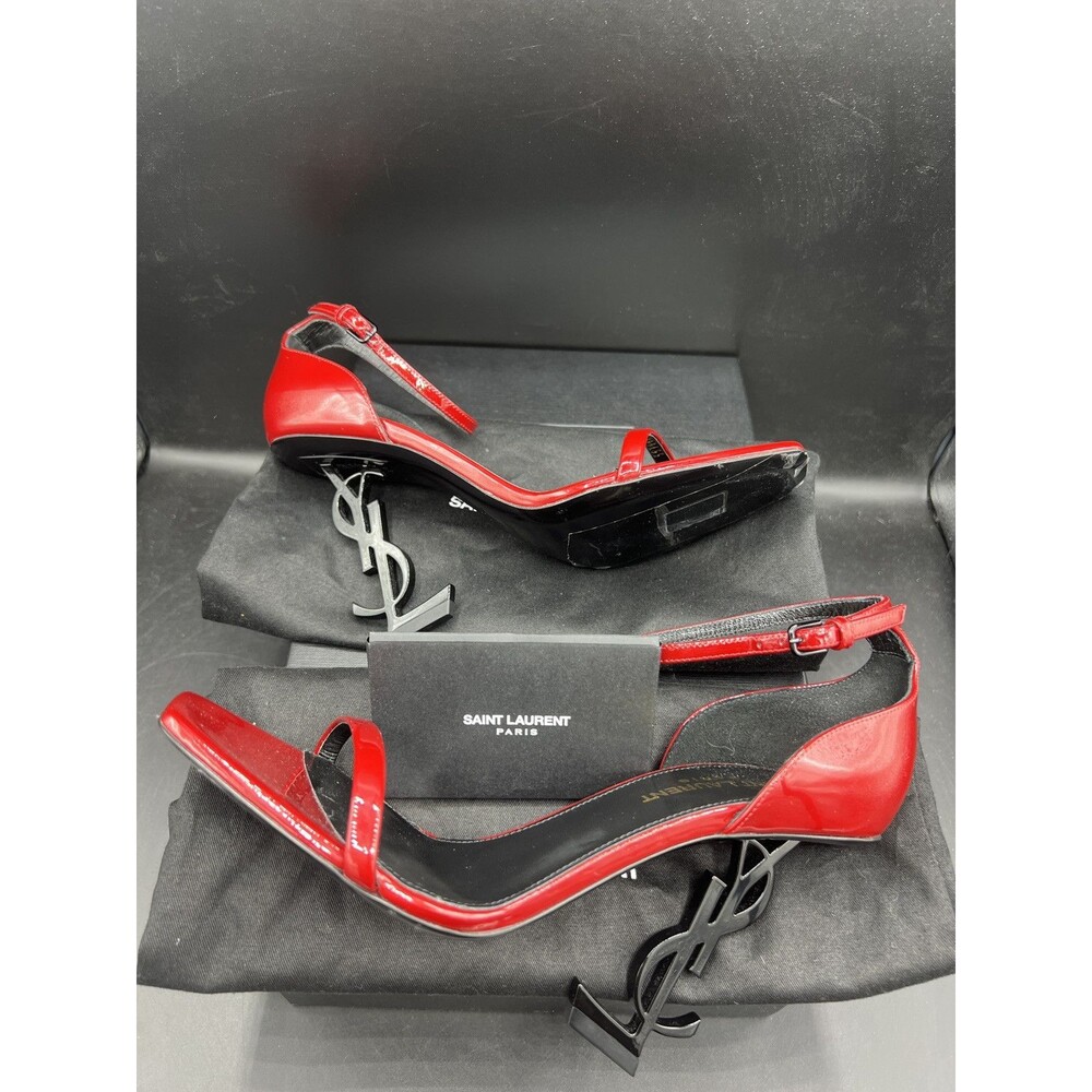 Saint Laurent Red Opyum Heels YSL EUR 37 / US Women’s Size 7 - Picture 10 of 16